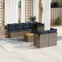 Set of garden sofas and cushions 8 pieces synthetic rattan gray by , Garden sets - Ref: Foro24-3255851, Price: 596,17 €, Disc...