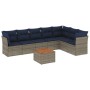 Set of 8 garden sofas with cushions synthetic rattan gray by , Garden sets - Ref: Foro24-3256012, Price: 573,66 €, Discount: %
