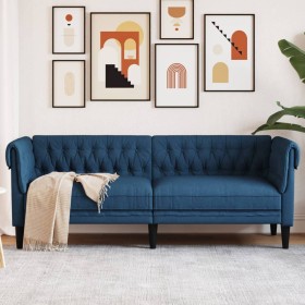 3-seater Chesterfield sofa blue fabric by , Sofas - Ref: Foro24-372562, Price: 334,46 €, Discount: %