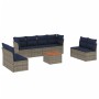 Set de sofás de jardín 9 pzas con cojines ratán sintético gris von , Gartensets - Ref: Foro24-3255914, Preis: 622,35 €, Rabat...