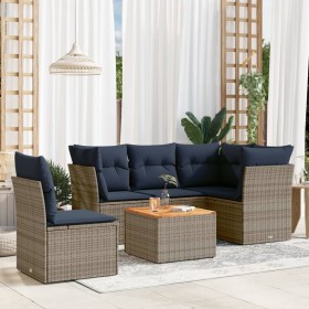 Set de sofás de jardín 6 pzas con cojines ratán sintético gris von , Gartensets - Ref: Foro24-3255977, Preis: 440,79 €, Rabat...