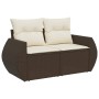 Juego de sofás de jardín 7 piezas con cojines ratán PE marrón de , Sofás modulares de exterior - Ref: Foro24-3221792, Precio:...