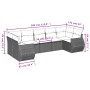 Juego de sofás de jardín 7 piezas con cojines ratán PE marrón de , Sofás modulares de exterior - Ref: Foro24-3221792, Precio:...