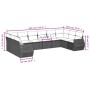 Set Gartensofas 11 Stück Kissen synthetisches Rattan braun von , Modulare Sofas für den Außenbereich - Ref: Foro24-3221882, P...