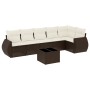 7-piece garden sofa set with brown PE rattan cushions by , Garden sets - Ref: Foro24-3221402, Price: 487,25 €, Discount: %
