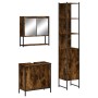 3 pcs bathroom furniture set smoked oak plywood by , Bathroom furniture - Ref: Foro24-3214682, Price: 192,18 €, Discount: %