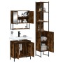 Set de muebles baño 3 pzas madera contrachapada roble ahumado de , Muebles de baño - Ref: Foro24-3214682, Precio: 188,08 €
