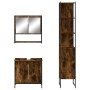 3 pcs bathroom furniture set smoked oak plywood by , Bathroom furniture - Ref: Foro24-3214682, Price: 192,18 €, Discount: %