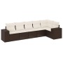 Set aus 6-teiligen Gartensofas und Kissen, synthetisches Rattanbraun von , Gartensets - Ref: Foro24-3222592, Preis: 423,27 €,...