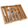 HI Extendable bamboo cutlery tray by , Cutlery and utensil trays - Ref: Foro24-429166, Price: 24,54 €, Discount: %