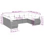 Set de sofás de jardín 9 pzas y cojines ratán sintético marrón von , Modulare Sofas für den Außenbereich - Ref: Foro24-322180...