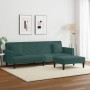 Set of sofas with 2 pieces dark green velvet cushions by , Sofas - Ref: Foro24-3216270, Price: 331,01 €, Discount: %