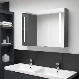Mueble de baño con espejo LED 89x14x62 cm de vidaXL, Tocadores de baño - Ref: Foro24-326527, Precio: 165,04 €, Descuento: %