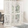 Biombo separador de 4 paneles madera maciza Paulownia blanco de , Divisores de ambientes - Ref: Foro24-358737, Precio: 119,23...