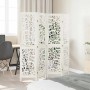 Biombo separador de 4 paneles madera maciza Paulownia blanco de , Divisores de ambientes - Ref: Foro24-358737, Precio: 119,23...