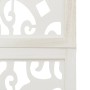 Biombo separador de 4 paneles madera maciza Paulownia blanco de , Divisores de ambientes - Ref: Foro24-358737, Precio: 119,23...