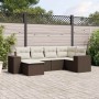 Set sofás de jardín 6 piezas y cojines ratán sintético marrón by , Garden sets - Ref: Foro24-3222862, Price: 395,60 €, Discou...