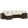 Set sofás de jardín 6 piezas y cojines ratán sintético marrón by , Garden sets - Ref: Foro24-3222862, Price: 395,60 €, Discou...