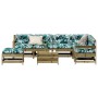8 pcs garden furniture set and cushions impregnated pine wood by , Garden sets - Ref: Foro24-3250595, Price: 774,76 €, Discou...