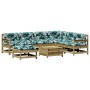 Juego de muebles jardín 8 pzas y cojines madera pino impregnada de , Conjuntos de jardín - Ref: Foro24-3250595, Precio: 774,7...