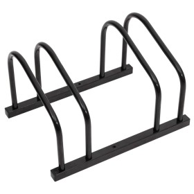 Fahrradträger für 2 schwarze Stahlfahrräder von , Sockel und Stützen zum Abstellen von Fahrrädern - Ref: Foro24-154422, Preis...