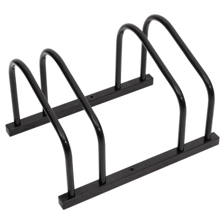 Fahrradträger für 2 schwarze Stahlfahrräder von , Sockel und Stützen zum Abstellen von Fahrrädern - Ref: Foro24-154422, Preis...