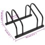 Fahrradträger für 2 schwarze Stahlfahrräder von , Sockel und Stützen zum Abstellen von Fahrrädern - Ref: Foro24-154422, Preis...