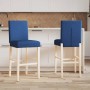Hohe Hocker 2 Stück aus massivem Gummi, Holz und Stoff von , Küchenhocker - Ref: Foro24-4006193, Preis: 82,03 €, Rabatt: %