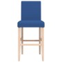 High stools 2 pcs solid rubber wood and fabric by , Kitchen stools - Ref: Foro24-4006193, Price: 79,34 €, Discount: %
