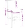 Hohe Hocker 2 Stk. aus massivem Gummiholz und Kunstleder von , Küchenhocker - Ref: Foro24-4006185, Preis: 126,25 €, Rabatt: %