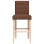 High stools 2 pcs solid rubber wood and fabric by , Kitchen stools - Ref: Foro24-4006217, Price: 93,12 €, Discount: %