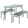 ProGarden Juego de mesa y banco de jardín de 3 piezas acero verde von , Gartensets - Ref: Foro24-447580, Preis: 258,27 €, Rab...