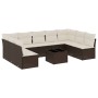 Set mit 10 Gartensofas und -kissen Kunstrattan braun von , Gartensets - Ref: Foro24-3218083, Preis: 610,15 €, Rabatt: %