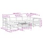 8-teiliges Gartenmöbel-Set und Kissen aus Douglasienholz von , Gartensets - Ref: Foro24-3250562, Preis: 918,15 €, Rabatt: %