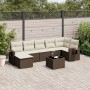 Set of 8 garden sofas and cushions synthetic rattan brown by , Garden sets - Ref: Foro24-3220492, Price: 515,59 €, Discount: %