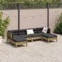 Set Gartensofas 6-teilig mit Kissen aus imprägniertem Zirbenholz von , Gartensets - Ref: Foro24-3299573, Preis: 524,55 €, Rab...