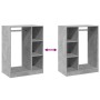 Grauer Schrank aus Holzwerkstoff 77x48x102 cm von , Kommoden-Organizer und Bar-Kleiderbügel - Ref: Foro24-840810, Preis: 89,6...