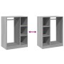 Sonoma grauer Schrank aus Holzwerkstoff 77x48x102 cm von , Kommoden-Organizer und Bar-Kleiderbügel - Ref: Foro24-840812, Prei...