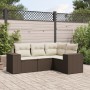 Set mit 4 Gartensofas und Kissen Kunstrattan braun von , Modulare Sofas für den Außenbereich - Ref: Foro24-3222512, Preis: 31...
