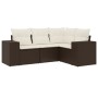 Set mit 4 Gartensofas und Kissen Kunstrattan braun von , Modulare Sofas für den Außenbereich - Ref: Foro24-3222512, Preis: 31...
