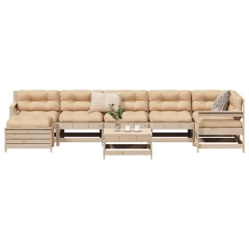 Juego de sofás de jardín 8 pzas madera maciza de pino by , Garden sets - Ref: Foro24-3250632, Price: 467,89 €, Discount: %