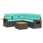 Set de sofás de jardín 6 pzas con cojines ratán sintético negro de , Conjuntos de jardín - Ref: Foro24-3226806, Precio: 475,95 €