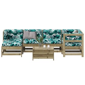 7-teiliges Gartenmöbel-Set und Kissen aus imprägniertem Kiefernholz von , Gartensets - Ref: Foro24-3250915, Preis: 728,34 €, ...