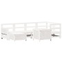 Set Gartensofas 7-teilig massives Kiefernholz weiß von , Gartensets - Ref: Foro24-3250969, Preis: 545,55 €, Rabatt: %