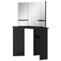 Tocador de esquina con LED negro 111x54x141,5 cm de vidaXL, Tocadores para dormitorios - Ref: Foro24-326534, Precio: 143,46 €...