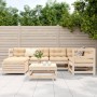 Juego de sofás de jardín 7 piezas madera maciza de pino de , Conjuntos de jardín - Ref: Foro24-3250908, Precio: 307,81 €