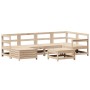 7-piece solid pine wood garden sofa set by , Garden sets - Ref: Foro24-3250948, Price: 385,46 €, Discount: %