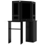 Tocador de esquina con LED negro 111x54x141,5 cm de vidaXL, Tocadores para dormitorios - Ref: Foro24-326534, Precio: 143,46 €...
