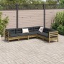 Set Gartensofas 6-teilig mit Kissen aus imprägniertem Zirbenholz von , Gartensets - Ref: Foro24-3299462, Preis: 612,41 €, Rab...