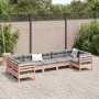 Set of 7 garden sofas with Douglas fir wood cushions by , Garden sets - Ref: Foro24-3299623, Price: 657,03 €, Discount: %